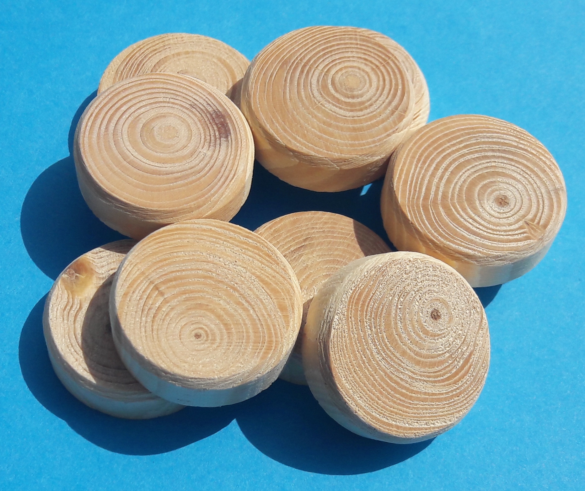 Dřevěná kolečka 25 mm - sada 10 kusů