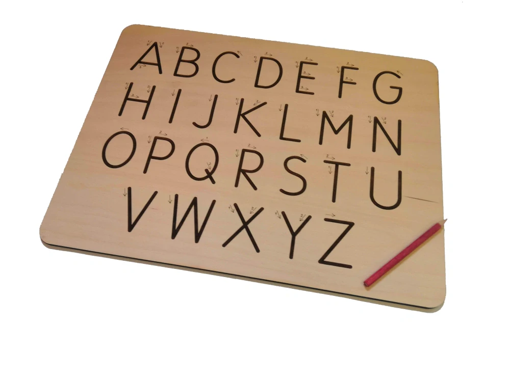 Grafomotorická tabulka velká tiskací písmena