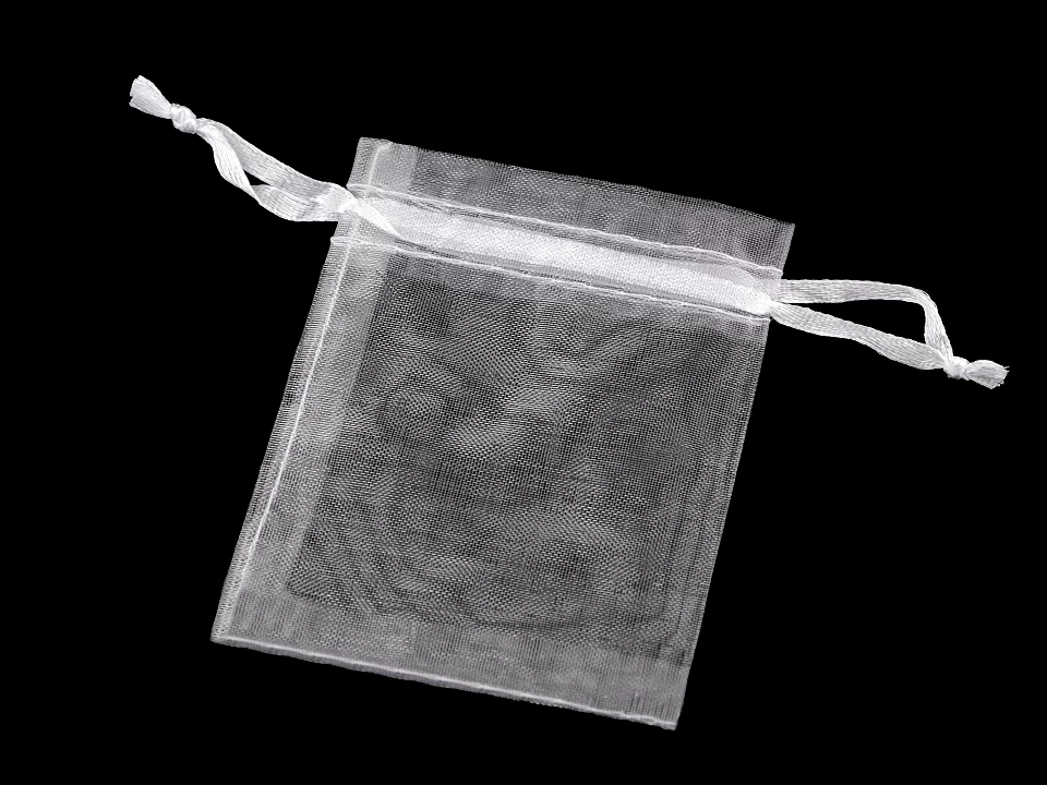 Sáček z organzy 7x8,5 cm bílý