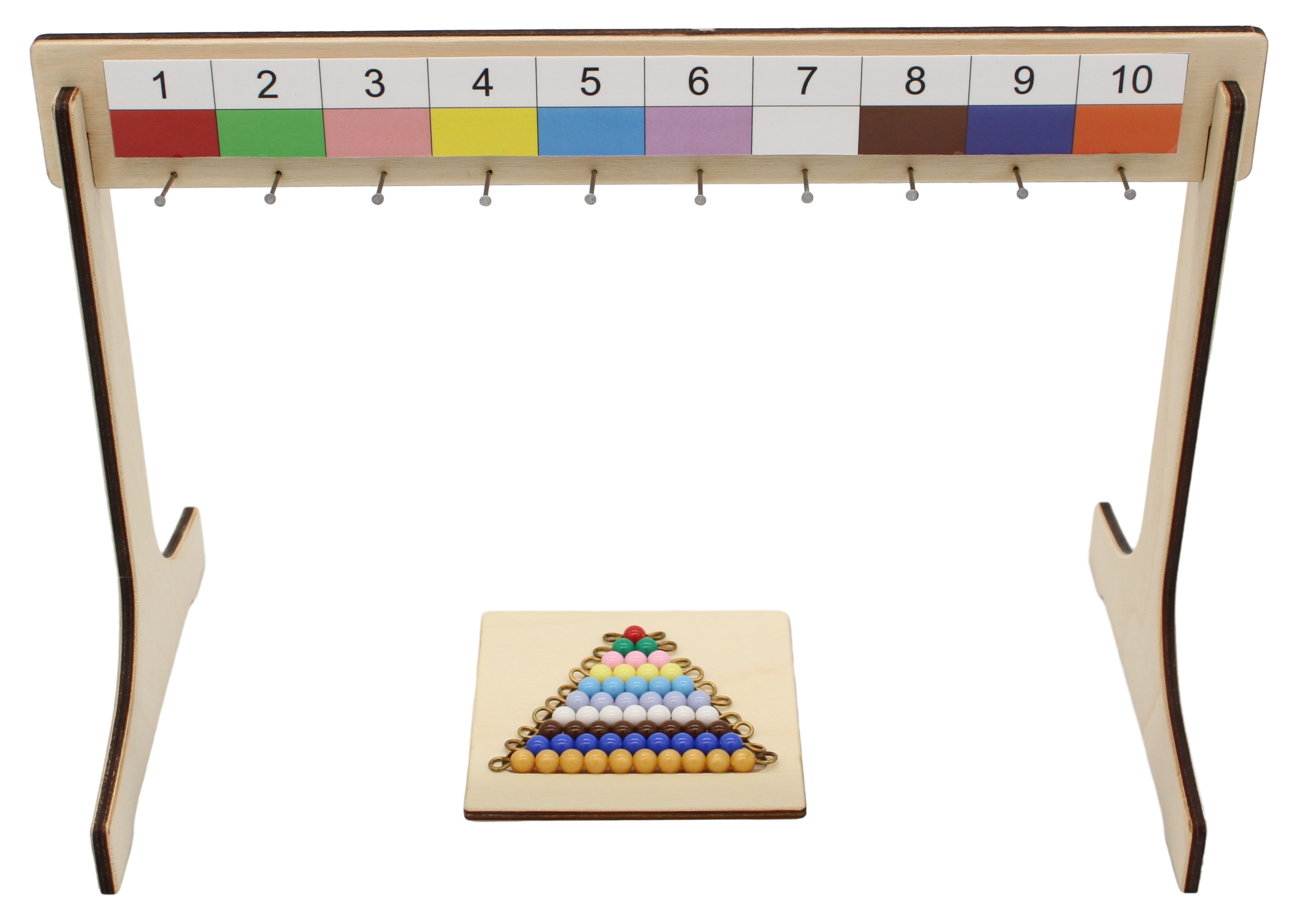 Stojánek s počítacími korálky 1-10 (jen stojánek)