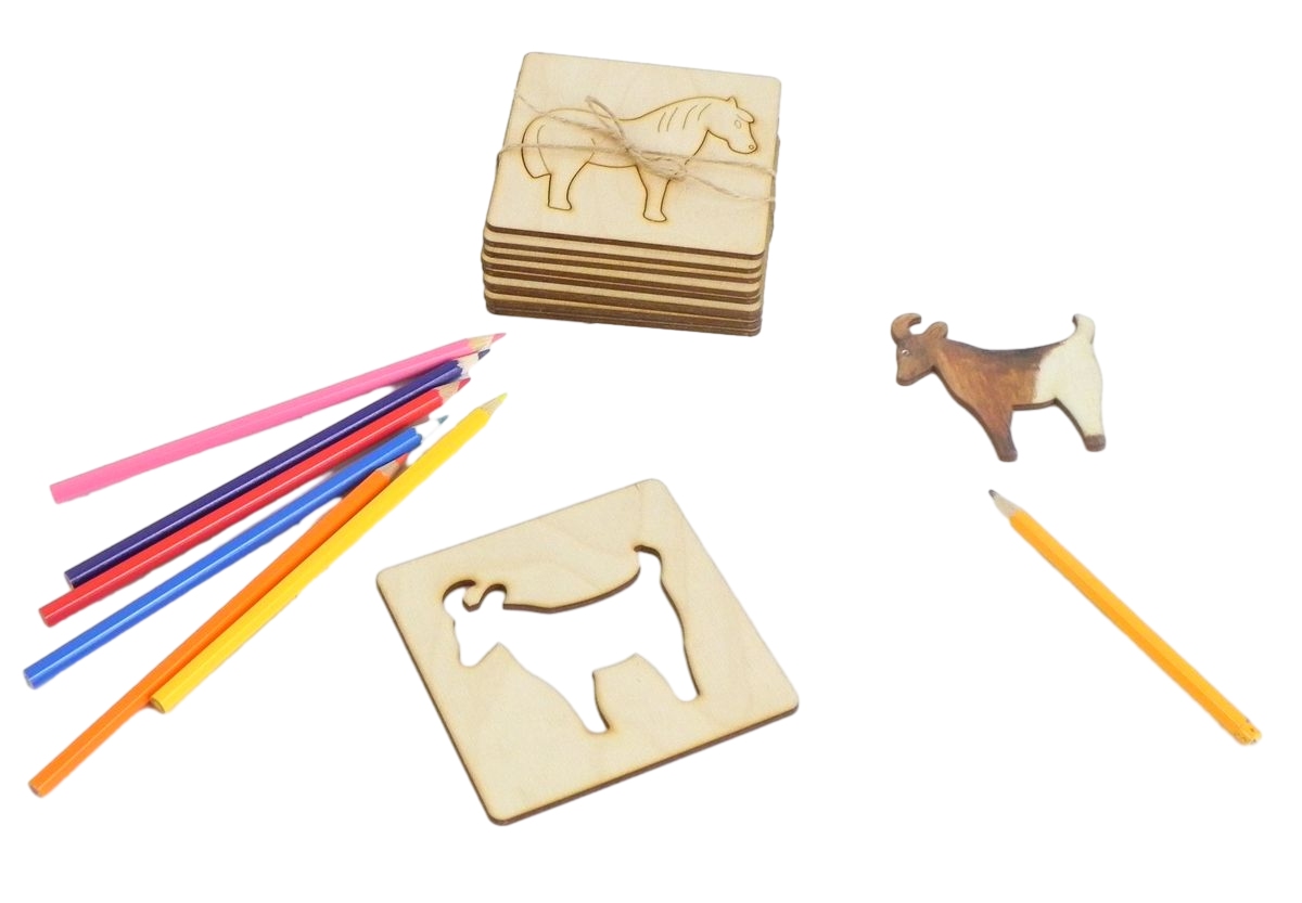 Obkreslovací šablonky Domácí zvířátka (české výroby s magnety)