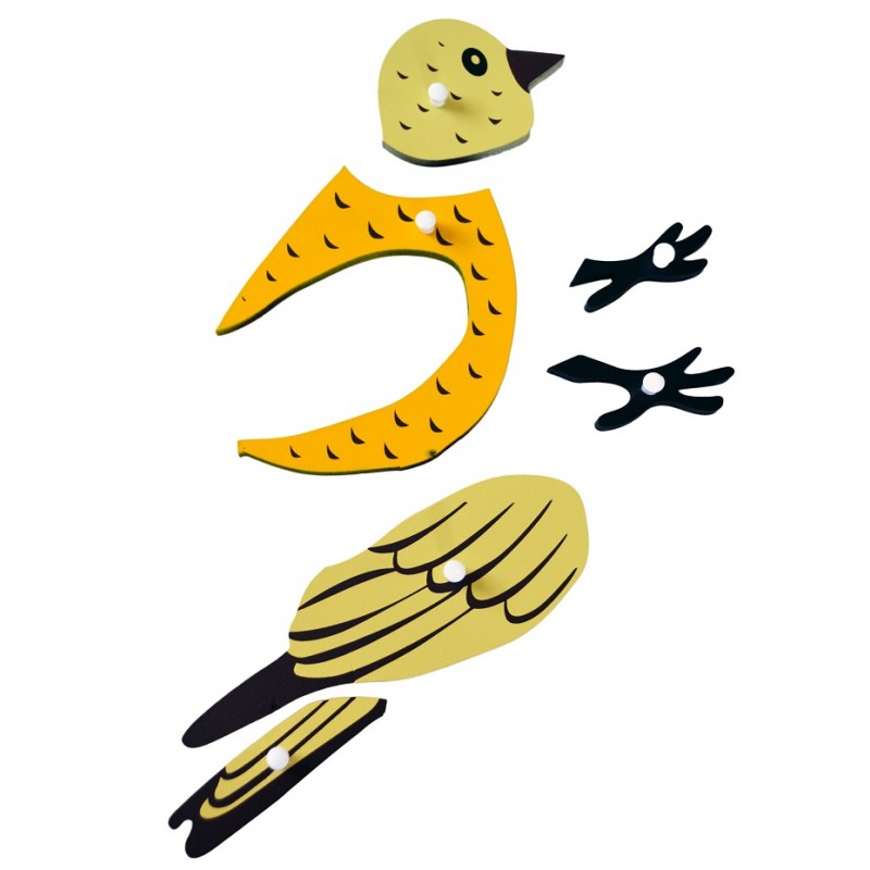 Dřevěné puzzle Pták