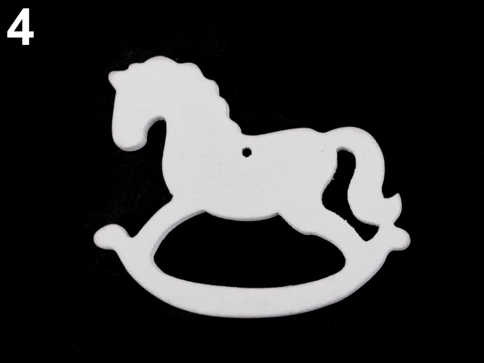 Dřevěné ozdoby 8 kusů (vločka, hvězda, strom, zvoneček, koník, sněhulák, sob a hlava soba)