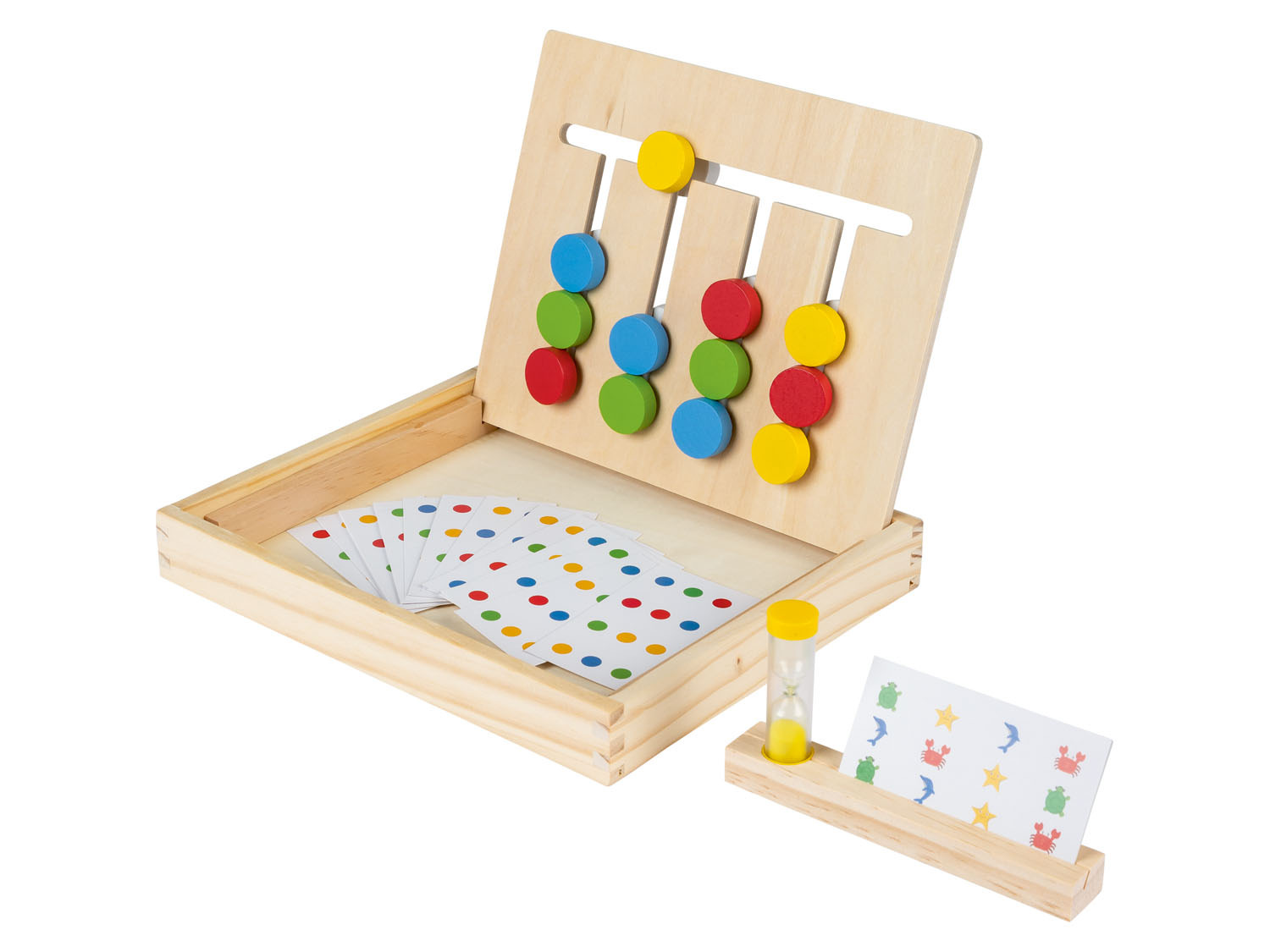 Dřevěný posouvací labyrint s předlohami