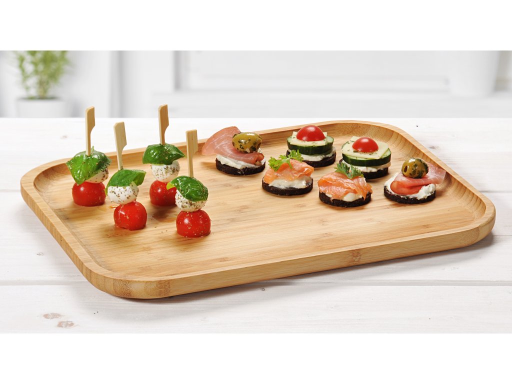 Bambusový podnos velký (38x28x2 mm)