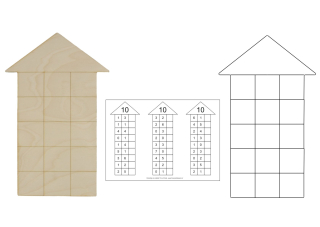 Počítací domečky se 3 sloupci