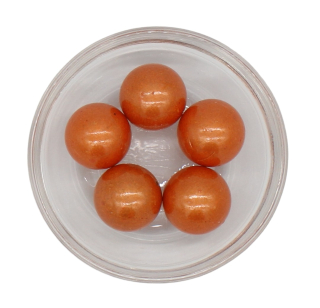 Kuličky o průměru 16 mm "Oranžové perly" (5 kusů)