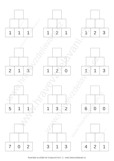 Pracovní listy pyramidy